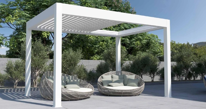 Pergola Bioclimatique à lames rétractables